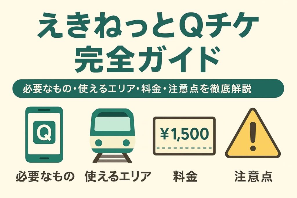 えきねっとQチケ完全ガイド｜必要なもの・使えるエリア・料金・注意点を徹底解説